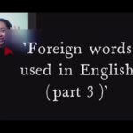 Foreign words used in English Part 3